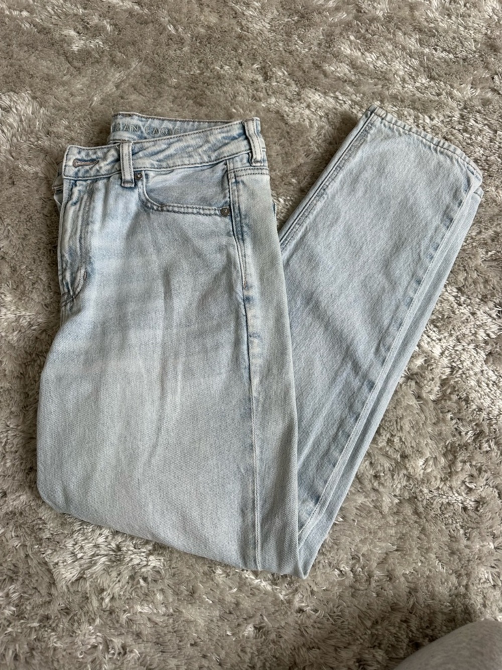 American Eagle Outfitters Light Wash Straight Leg Jeans
